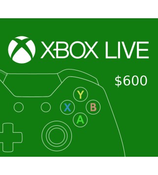 XBOX Live $600 Prepaid Card Region: MEXICO Xbox One Key 
